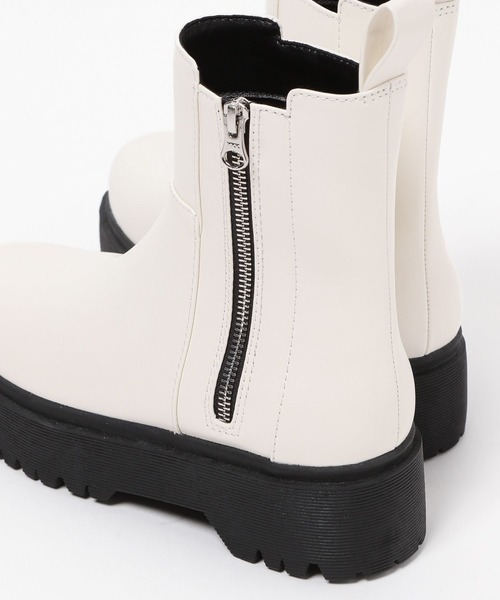 PAGEBOY(ページボーイ)の「ZIPプラットフォームブーツ(ブーツ・レディース・ブラック/オフホワイト・M/L)」の14枚目の写真