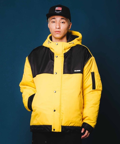 XLARGE（エクストララージ）の「NYLON HOODED JACKET（ブルゾン・メンズ・イエロー/ブラック/グリーン/ネイビー・XL/L/M/S）」の21枚目の写真