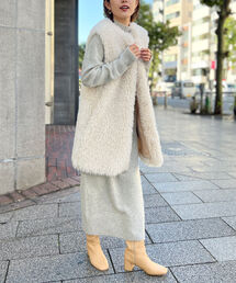 ◇【WEB限定】HAMILTON ハイネックニットワンピース