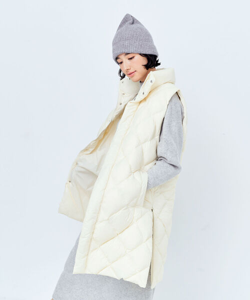 NOLLEY’S（ノーリーズ）の「◇【WEB限定】HAMILTON ハイネックニットワンピース（ワンピース・レディース・チャコールグレー/ライトグレー/オフホワイト/グレイッシュベージュ・38）」の14枚目の写真