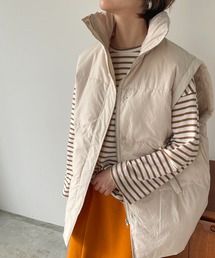 210nouve | ヴィンテージタフタファイバーダウンベスト(ダウンベスト)