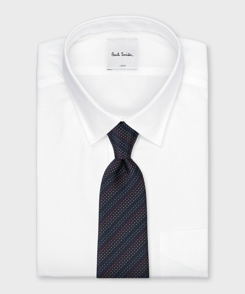 Paul Smith(ポールスミス)の「プレイド スクエアカラードット タイ / 220023 552MJ(ネクタイ・メンズ・ブラック/パープル/ネイビー/ブルーグリーン・FREE)」の10枚目の写真