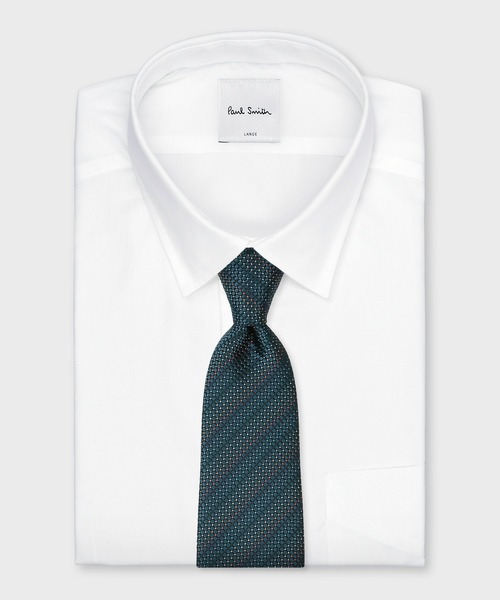 Paul Smith(ポールスミス)の「プレイド スクエアカラードット タイ / 220023 552MJ(ネクタイ・メンズ・ブラック/パープル/ネイビー/ブルーグリーン・FREE)」の7枚目の写真