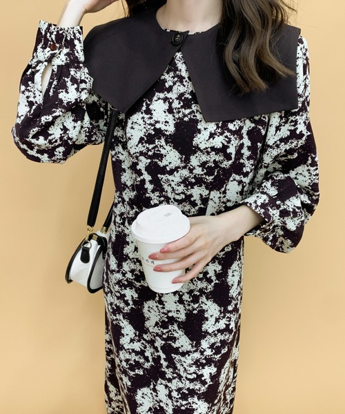 ECLIN(エクラン)の「コンビネーションケープワンピース(ワンピース・レディース・ブラック/ブラウン・M/L)」の21枚目の写真