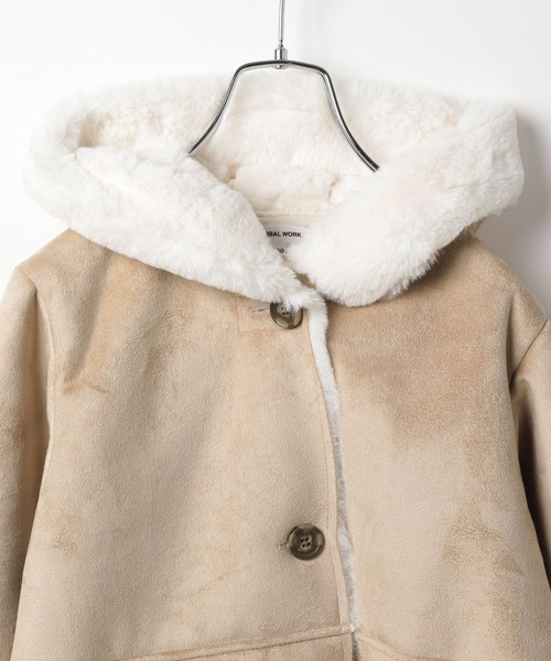 GLOBAL WORK（グローバルワーク）の「フワフワムートンコート/299652（ムートンコート・キッズ・グレー系その他5/ベージュ・100cm/110cm/120cm/130cm/140cm/150cm/160cm）」の6枚目の写真