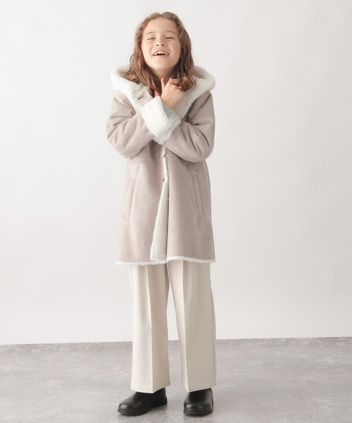GLOBAL WORK（グローバルワーク）の「フワフワムートンコート/299652（ムートンコート・キッズ・グレー系その他5/ベージュ・100cm/110cm/120cm/130cm/140cm/150cm/160cm）」の16枚目の写真