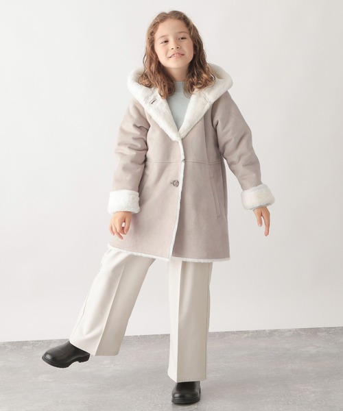 GLOBAL WORK（グローバルワーク）の「フワフワムートンコート/299652（ムートンコート・キッズ・グレー系その他5/ベージュ・100cm/110cm/120cm/130cm/140cm/150cm/160cm）」の17枚目の写真