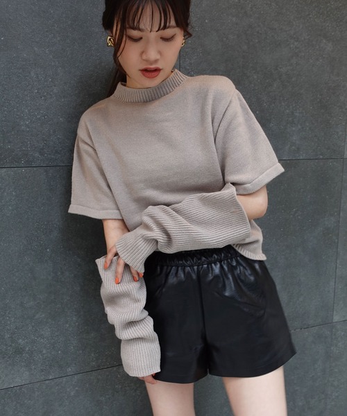 CORNERS（コーナーズ）の「2wayアームウォーマー付きニットプルオーバー（ニット/セーター・レディース・ブラック/ベージュ/グレー/グリーン/アイボリー・M）」の16枚目の写真