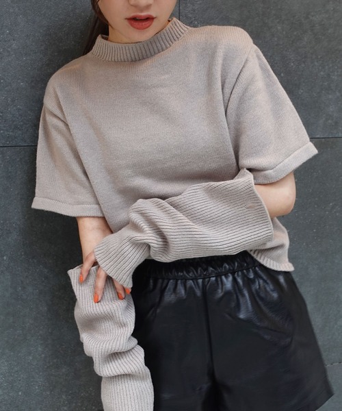 CORNERS（コーナーズ）の「2wayアームウォーマー付きニットプルオーバー（ニット/セーター・レディース・ブラック/ベージュ/グレー/グリーン/アイボリー・M）」の17枚目の写真