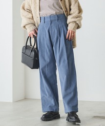 【forksy.】2タックコーデュロイワイドストレートパンツ
