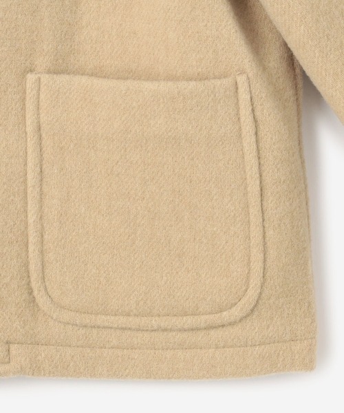 美品✧DANTON ウールライトパイル ノーカラージャケット 36 ベージュ DANTON/ダントン] ウールライトパイル ノーカラージャケット（ノー