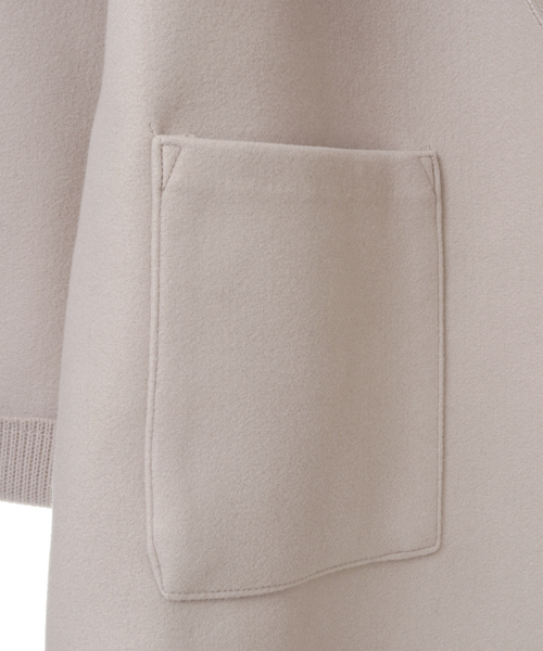 SOFFITTO（ソフィット）の「ニットダブルフェイスコート【取り扱い店舗限定】（その他アウター・レディース・モカ/ブラック/ベージュ・M）」の7枚目の写真