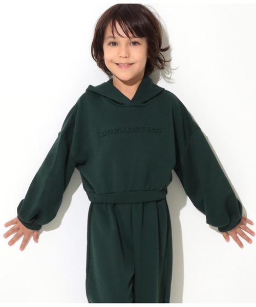 ANAP kids(アナップキッズ)の「エンボスロゴフーディー+ジョガーパンツ セットアップ(スウェット・キッズ・ブラック/ライトグレー/モスグリーン・100cm/110cm/120cm/130cm)」の7枚目の写真