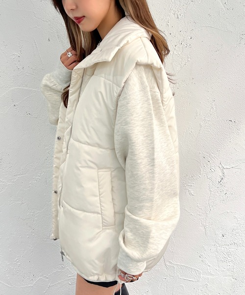 apres jour mignon（アプレジュールミニョン）の「中綿ベスト【ZOZOTOWN限定アイテム】（その他アウター・レディース・ブラック/アイボリー・X-LARGE/フリー）」の5枚目の写真