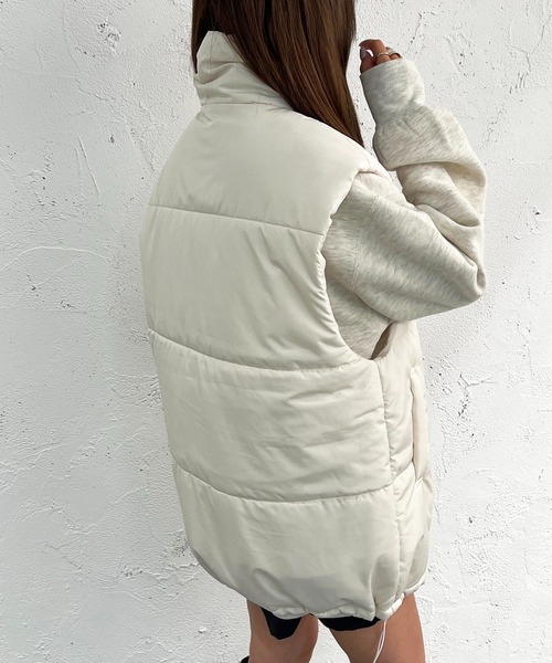 apres jour mignon（アプレジュールミニョン）の「中綿ベスト【ZOZOTOWN限定アイテム】（その他アウター・レディース・ブラック/アイボリー・X-LARGE/フリー）」の14枚目の写真