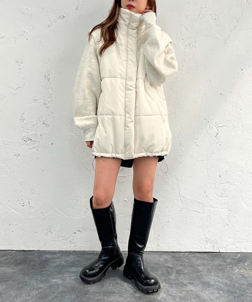 apres jour mignon（アプレジュールミニョン）の「中綿ベスト【ZOZOTOWN限定アイテム】（その他アウター・レディース・ブラック/アイボリー・X-LARGE/フリー）」の15枚目の写真