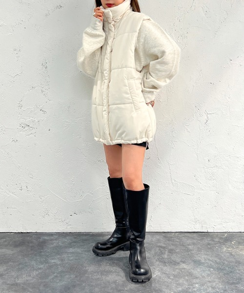 apres jour mignon（アプレジュールミニョン）の「中綿ベスト【ZOZOTOWN限定アイテム】（その他アウター・レディース・ブラック/アイボリー・X-LARGE/フリー）」の16枚目の写真