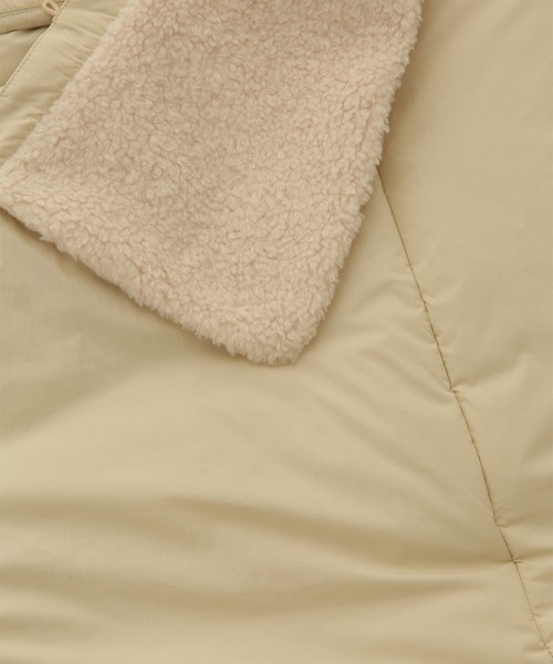 NANO universe(ナノユニバース)の「LB.03/ボアカラー2wayパディングコート(ピーコート・レディース・ブラック/アイボリー・Ⅰ/Ⅱ)」の9枚目の写真