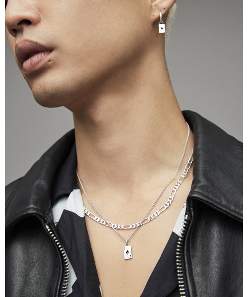 ALLSAINTS（オールセインツ）の「DIAMOND CARD STERLING SILVER NECKLACE ダイヤモンド カード