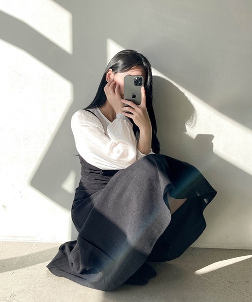 SONA(ソナ)の「SONYUNARA スリーボタンロングフレアキャミワンピース(ワンピース・レディース・ブラック・FREE)」の6枚目の写真