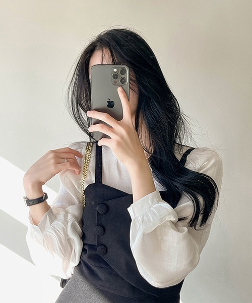 SONA(ソナ)の「SONYUNARA スリーボタンロングフレアキャミワンピース(ワンピース・レディース・ブラック・FREE)」の9枚目の写真