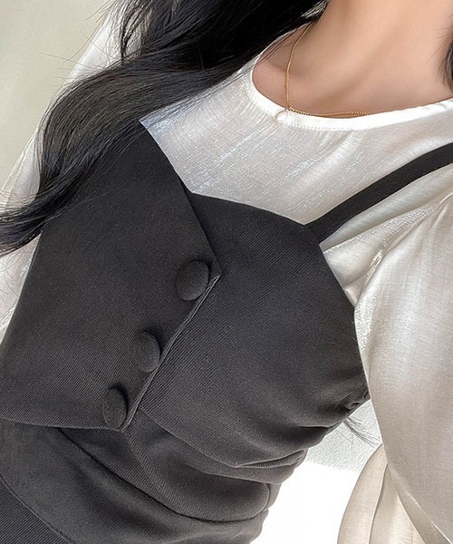 SONA(ソナ)の「SONYUNARA スリーボタンロングフレアキャミワンピース(ワンピース・レディース・ブラック・FREE)」の15枚目の写真