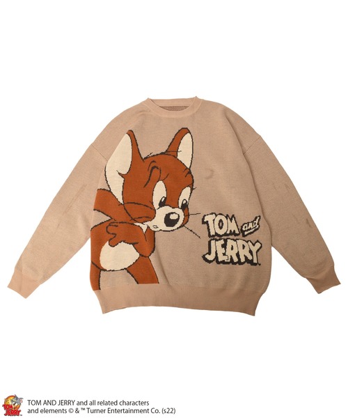 Tom＆Jerry（トムアンドジェリー）の「【TOM and JERRY / トムとジェリー】JERRYジャガードニット（ニット/セーター・レディース・ベージュ/グリーン・FREE）」の8枚目の写真