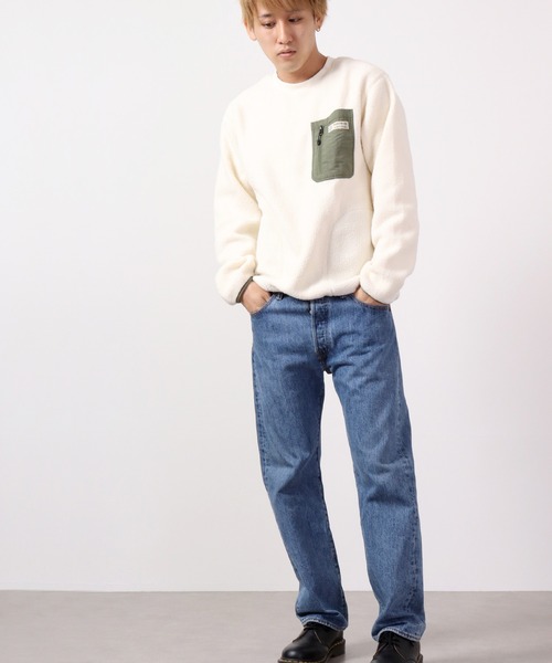 Volkswagen(フォルクスワーゲン)の「VOLKS WAGEN ボアフリース プルオーバー(スウェット・メンズ・ネイビー/カーキ/アイボリー・S/M/L/XL)」の11枚目の写真