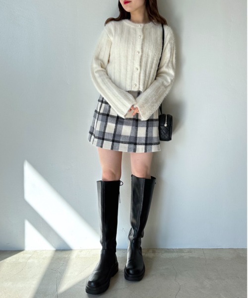 OLIVE des OLIVE（オリーブデオリーブ）の「キルティングマイクロミニショルダー（ショルダーバッグ・レディース・パープル/ブラック/アイボリー・FREE）」の12枚目の写真