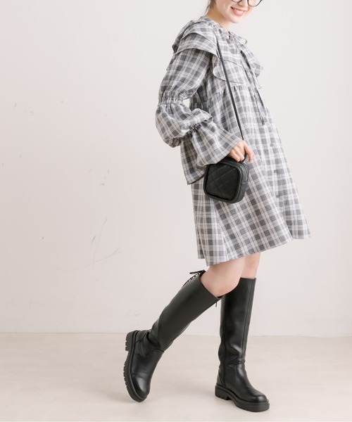 OLIVE des OLIVE（オリーブデオリーブ）の「キルティングマイクロミニショルダー（ショルダーバッグ・レディース・パープル/ブラック/アイボリー・FREE）」の13枚目の写真