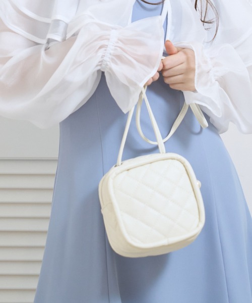 OLIVE des OLIVE（オリーブデオリーブ）の「キルティングマイクロミニショルダー（ショルダーバッグ・レディース・パープル/ブラック/アイボリー・FREE）」の7枚目の写真