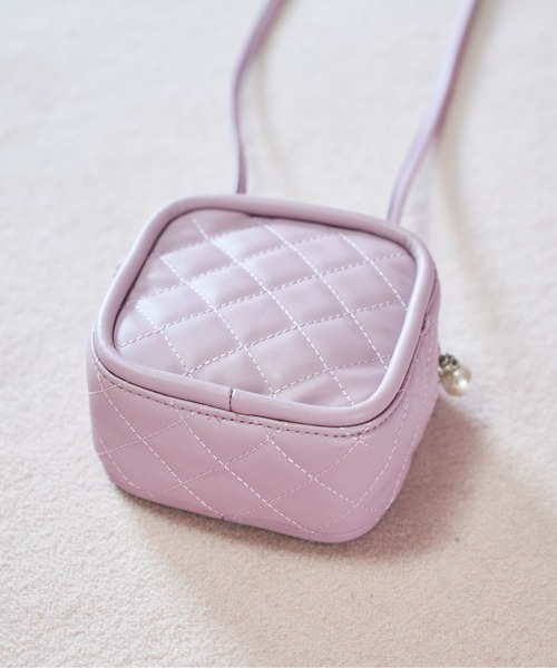 OLIVE des OLIVE（オリーブデオリーブ）の「キルティングマイクロミニショルダー（ショルダーバッグ・レディース・パープル/ブラック/アイボリー・FREE）」の22枚目の写真