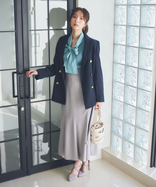 Andemiu（アンデミュウ）の「イソザイボウタイニット185598（ニット/セーター・レディース・イエロー/アイボリー/ブラック/ブルー・FREE）」の10枚目の写真