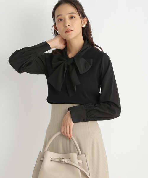 Andemiu（アンデミュウ）の「イソザイボウタイニット185598（ニット/セーター・レディース・イエロー/アイボリー/ブラック/ブルー・FREE）」の11枚目の写真