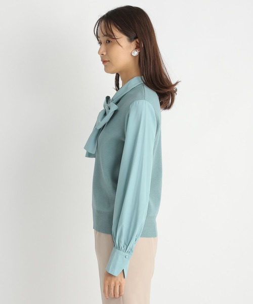 Andemiu（アンデミュウ）の「イソザイボウタイニット185598（ニット/セーター・レディース・イエロー/アイボリー/ブラック/ブルー・FREE）」の19枚目の写真