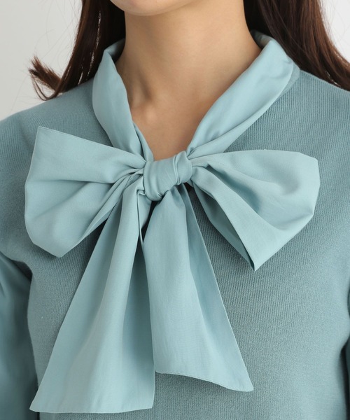 Andemiu（アンデミュウ）の「イソザイボウタイニット185598（ニット/セーター・レディース・イエロー/アイボリー/ブラック/ブルー・FREE）」の22枚目の写真