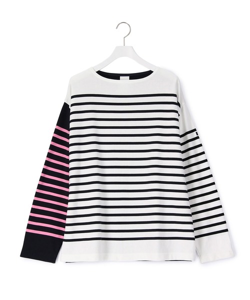 ADAM ET ROPE'（アダムエロペ）の「【G.F.G.S. for ADAM ET ROPE’】別注ボートネックボーダー（Tシャツ/カットソー・レディース・オレンジ/ピンク/ターコイズブルー・FREE）」の12枚目の写真