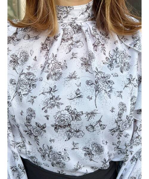 EATME（イートミー）の「フリルオープンショルダーブラウス（シャツ/ブラウス・レディース・オフホワイト/グレー/ブラック・FREE）」の7枚目の写真