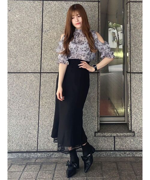 EATME（イートミー）の「フリルオープンショルダーブラウス（シャツ/ブラウス・レディース・オフホワイト/グレー/ブラック・FREE）」の18枚目の写真