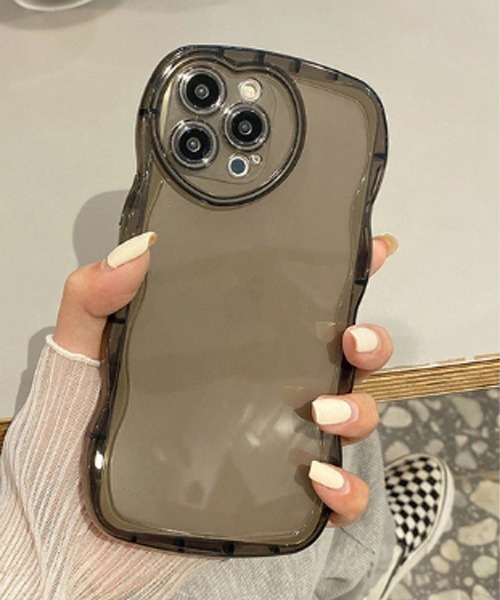 Mayree（メイリー）の「【urge select】カメラハート クリア シリコン ストラップホール iPhone/アイフォンケース（スマホケース/カバー・レディース・ブルー/クリア/ブラック/ピンク/パープル/イエロー・I/N/O/P/Q/J/V/W/F/U/T/C/H/B/A）」の3枚目の写真