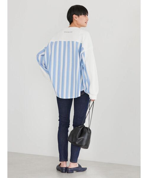 AMERICAN HOLIC（アメリカンホリック）の「ドッキングストライプワッフルプルオーバー（Tシャツ/カットソー・レディース・マルチ/ストライプ・M/L）」の8枚目の写真