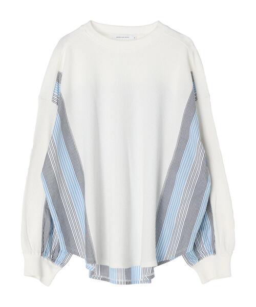 AMERICAN HOLIC（アメリカンホリック）の「ドッキングストライプワッフルプルオーバー（Tシャツ/カットソー・レディース・マルチ/ストライプ・M/L）」の15枚目の写真