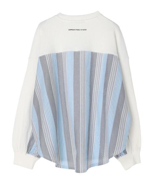 AMERICAN HOLIC（アメリカンホリック）の「ドッキングストライプワッフルプルオーバー（Tシャツ/カットソー・レディース・マルチ/ストライプ・M/L）」の16枚目の写真