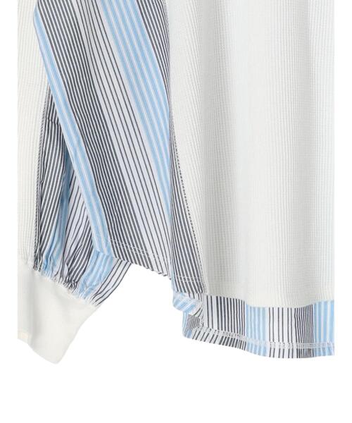 AMERICAN HOLIC（アメリカンホリック）の「ドッキングストライプワッフルプルオーバー（Tシャツ/カットソー・レディース・マルチ/ストライプ・M/L）」の19枚目の写真