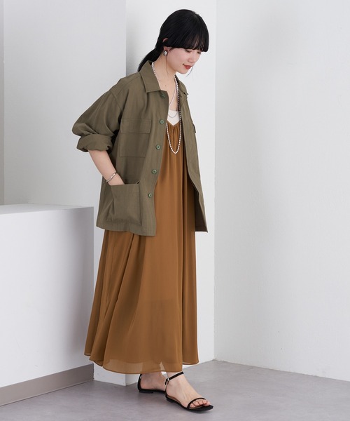 SHENERY（シーナリー）の「楊柳キャミドレス（ワンピース・レディース・ブラック/ボルドー・FREE）」の3枚目の写真