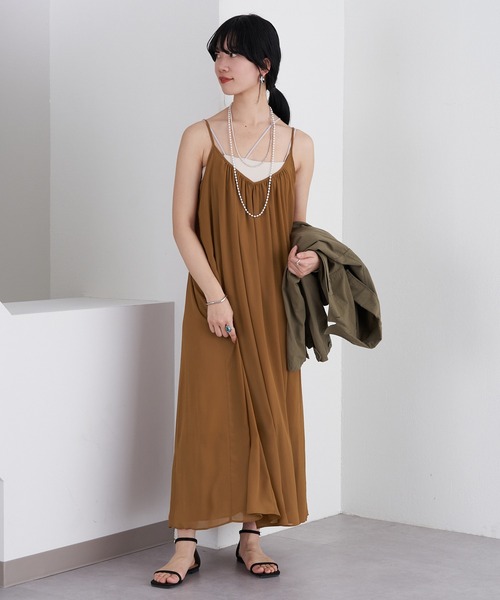 SHENERY（シーナリー）の「楊柳キャミドレス（ワンピース・レディース・ブラック/ボルドー・FREE）」の7枚目の写真