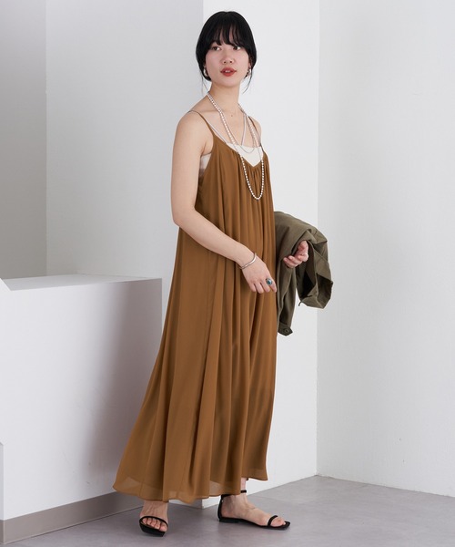 SHENERY（シーナリー）の「楊柳キャミドレス（ワンピース・レディース・ブラック/ボルドー・FREE）」の10枚目の写真