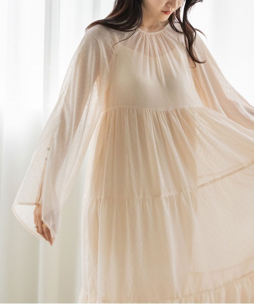 RANDA（ランダ）の「シアーティアードワンピース（ワンピース・レディース・ブラック/ブルー/クリーム・0/1）」の5枚目の写真
