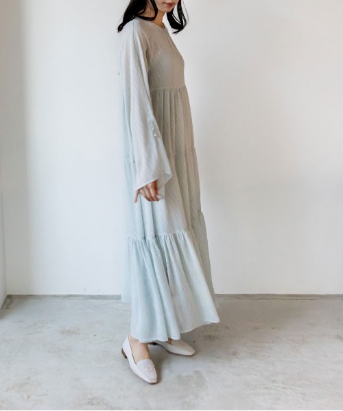 RANDA（ランダ）の「シアーティアードワンピース（ワンピース・レディース・ブラック/ブルー/クリーム・0/1）」の10枚目の写真