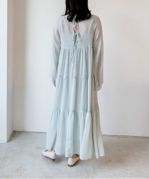 RANDA（ランダ）の「シアーティアードワンピース（ワンピース・レディース・ブラック/ブルー/クリーム・0/1）」の11枚目の写真